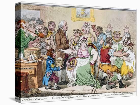 Cartoon: Vaccination, 1802-James Gillray-Premier Image Canvas