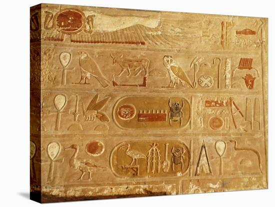 Cartouches of Thutmose III, 1479-25 18th Dynasty New Kingdom Egyptian Pharaoh, and Hieroglyph-null-Premier Image Canvas