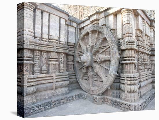 Carved Chariot Wheel on Wall of Konarak Sun Temple, UNESCO World Heritage Site, Konarak, India-Annie Owen-Premier Image Canvas