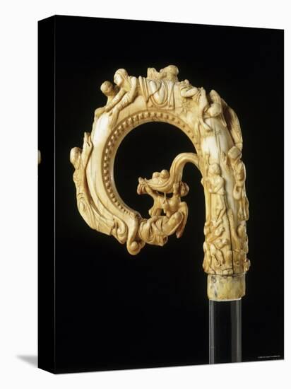 Carved Elephant Ivory Depiction of St. Nicholas Crozier, c.1150-70-null-Premier Image Canvas