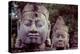 Carved Stone Statues Aligned at South Gate to Angkor Thom-Simon Montgomery-Premier Image Canvas