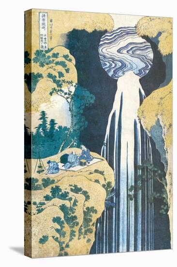 Cascade of Amida, Province of Kiso, c.1830-Katsushika Hokusai-Stretched Canvas
