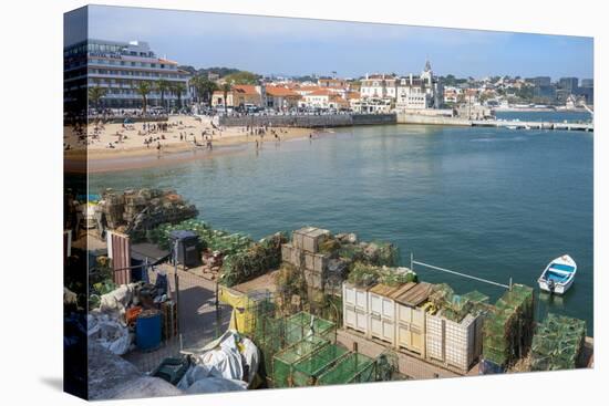 Cascais Pier and Beach, Cascais, Lisbon Coast, Portugal, Europe-G&M Therin-Weise-Premier Image Canvas