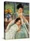 Cassatt: Mother Sewing-Mary Cassatt-Premier Image Canvas