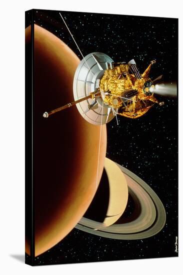 Cassini Spacecraft Near Titan-David Ducros-Premier Image Canvas