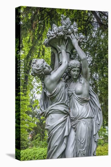 Cast iron allegories in City Hall Garden, Epernay, Champagne, France-Lisa S. Engelbrecht-Premier Image Canvas