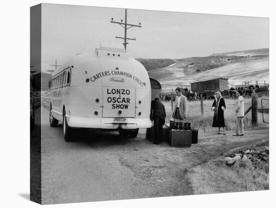 Cast Members of the Grand Ole Opry Loading onto a Bus During their Tour-Yale Joel-Premier Image Canvas