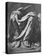 'Cast of Drapery for the Legs of a Seated Figure', 1470-1484 (1945)-Leonardo Da Vinci-Premier Image Canvas