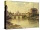 Castel Sant'Angelo and St. Peter's from the Tiber-Antonietta Brandeis-Premier Image Canvas