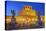 Castel Sant'Angelo, the Mausoleum of Hadrian, at Night, Flanked by Two Angel Statues-Cahir Davitt-Premier Image Canvas