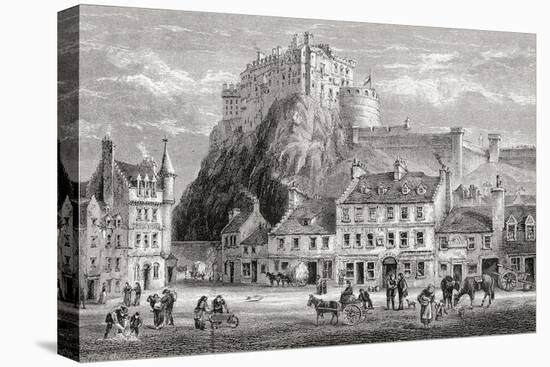 Castle and Grassmarket, Edinburgh, Scotland, from 'scottish Pictures Drawn with Pen and Pencil',…-null-Premier Image Canvas
