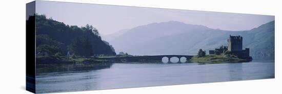 Castle at the Lakeside, Eilean Donan Castle, Loch Duich, Highlands Region, Scotland-null-Stretched Canvas