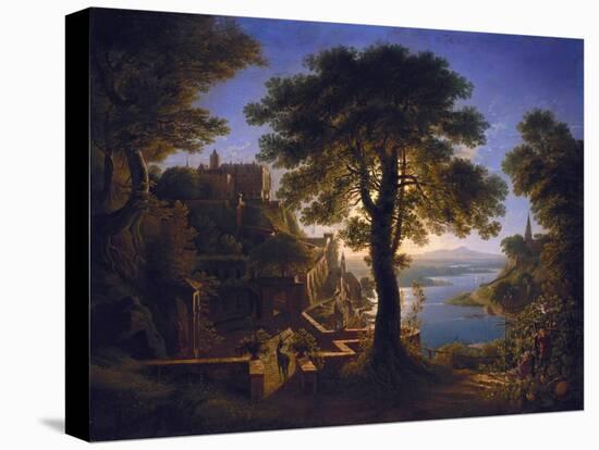 Castle by a river (Schloß am Strom). 1820-Karl Friedrich Schinkel-Premier Image Canvas