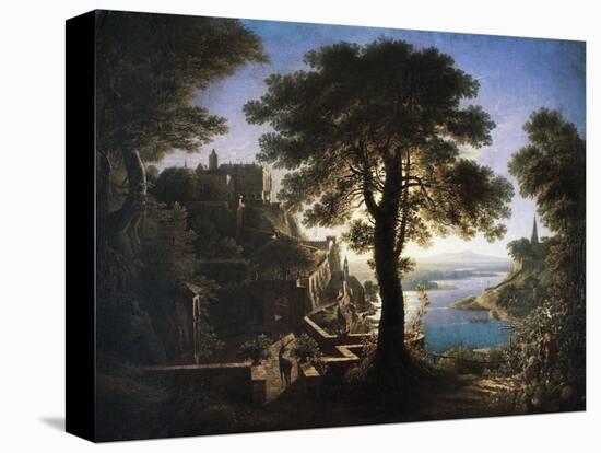 Castle by River, 1820-Karl Friedrich Schinkel-Premier Image Canvas