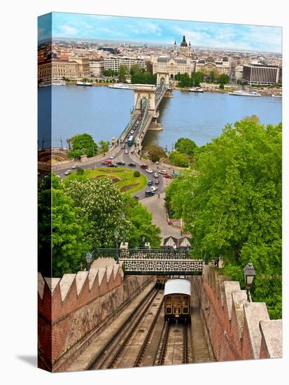 Castle Hill Funicular, Budapest, Hungary-Miva Stock-Premier Image Canvas