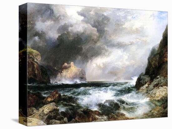 Castle in Scotland, 1910 (Oil on Board)-Thomas Moran-Premier Image Canvas