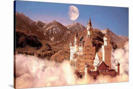 Castle in the Mountains-null-Stretched Canvas