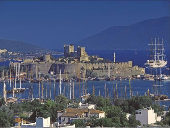 Castle Of St Peter And Yachts Moored In Harbour Bodrum Anatolia Turkey Minor Eurasia Photographic Print Papadopoulos Sakis Art Com