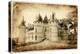 Castles of France- Chaumont  - Artistic Toned Vintage Picture-Maugli-l-Stretched Canvas