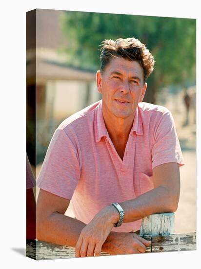 Casual Portrait of California Governor Candidate Ronald Reagan Outside at Home on Ranch-Bill Ray-Premier Image Canvas