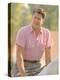 Casual Portrait of California Governor Candidate Ronald Reagan Outside at Home on Ranch-Bill Ray-Premier Image Canvas