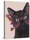 Cat and Flower Glasses-Fab Funky-Stretched Canvas