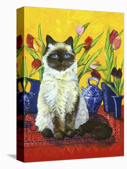 Cat and Tulips I (Chat Tulipes I)-Isy Ochoa-Premier Image Canvas