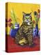 Cat and Tulips II (Chat Tulipes II)-Isy Ochoa-Premier Image Canvas