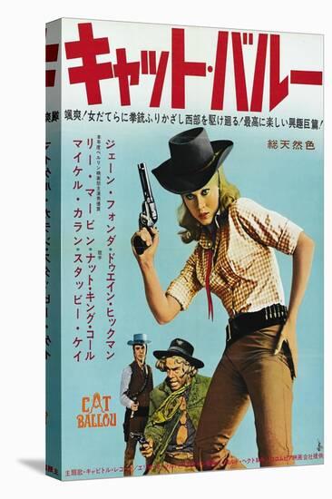 Cat Ballou, Japanese Movie Poster, 1965-null-Stretched Canvas