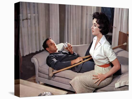 Cat on a Hot Tin Roof, Paul Newman, Elizabeth Taylor, 1958-null-Stretched Canvas