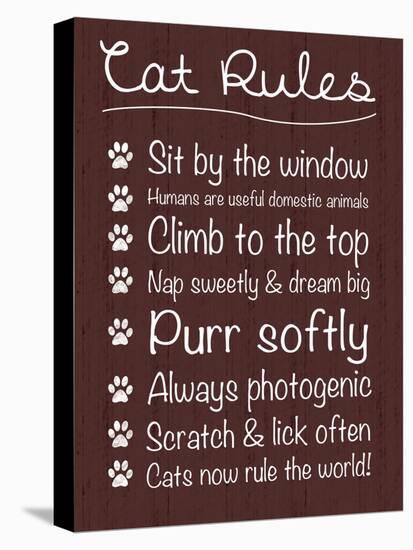 Cat Rules-Lauren Gibbons-Stretched Canvas