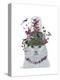 Cat, White with Butterfly bell jar-Fab Funky-Stretched Canvas
