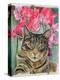 Cat with Sweet Peas-Anne Robinson-Premier Image Canvas