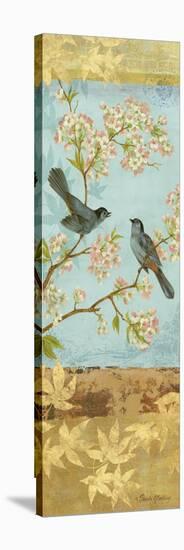 Catbirds and Blooms Panel-Pamela Gladding-Stretched Canvas