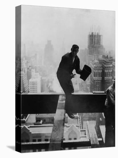 Catcher Astraddle Beams During Skyscraper Construction-Arthur Gerlach-Premier Image Canvas