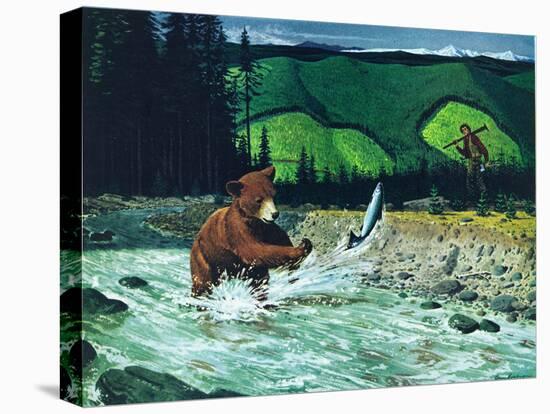 Catching Salmon-Bruce Bontrager-Premier Image Canvas