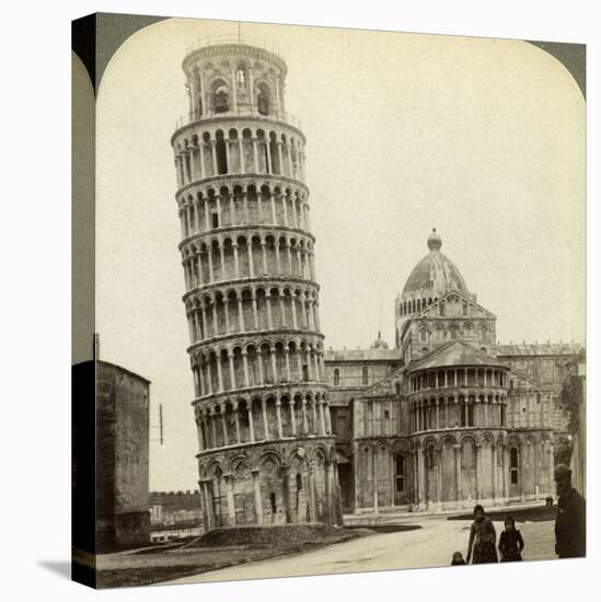 Cathedral and Leaning Tower of Pisa, Italy-Underwood & Underwood-Premier Image Canvas