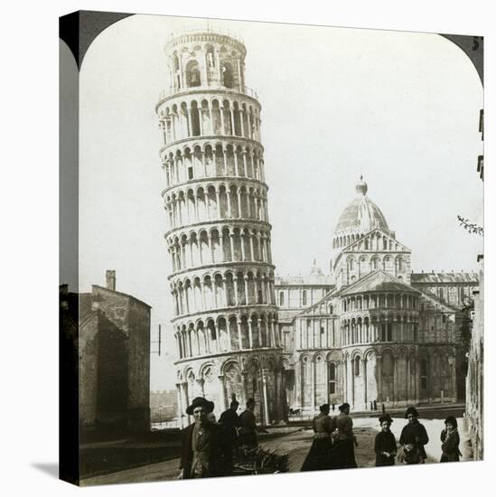 Cathedral and Leaning Tower of Pisa, Italy-Underwood & Underwood-Premier Image Canvas