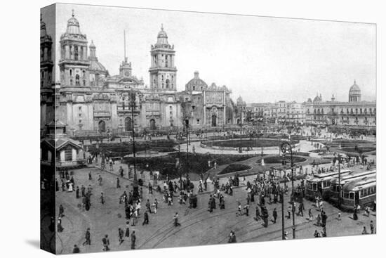 Cathedral and National Palace, Mexico City, Mexico, 1926-null-Premier Image Canvas