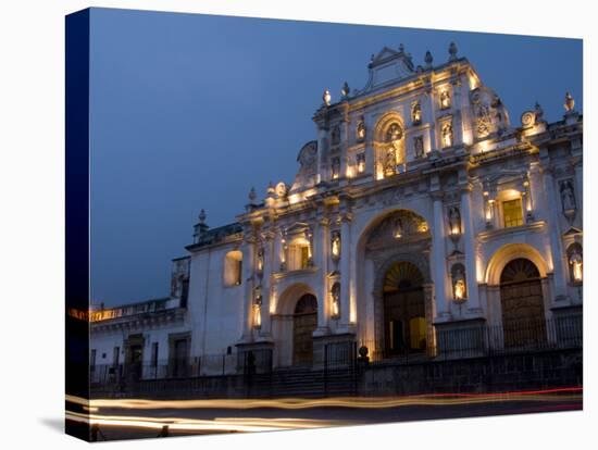 Cathedral in Square, Antigua, Guatemala-Bill Bachmann-Premier Image Canvas