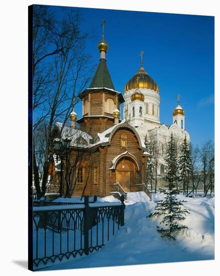 Cathedral of Christ the Saviour, Moscow, Russia-null-Stretched Canvas