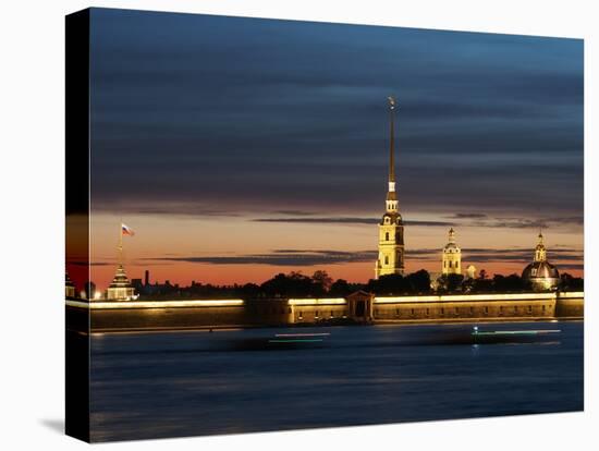 Cathedral of St. Peter and St. Paul at Dusk, St. Petersburg, Russia, Europe-Vincenzo Lombardo-Premier Image Canvas