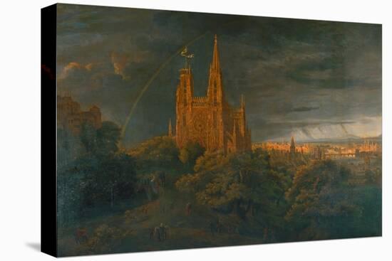 Cathedrale (A Town on a River)-Karl Friedrich Schinkel-Premier Image Canvas