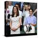 Catherine Duchess of Cambridge and Meghan Duchess of Sussex in the Royal Box at  Wimbledon-Associated Newspapers-Stretched Canvas