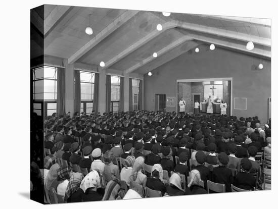 Catholic School Mass, South Yorkshire, 1967-Michael Walters-Premier Image Canvas