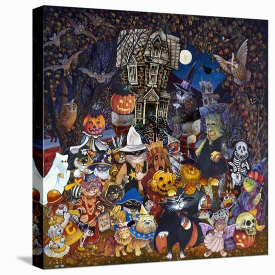 Cats and Dogs Halloween-Bill Bell-Premier Image Canvas