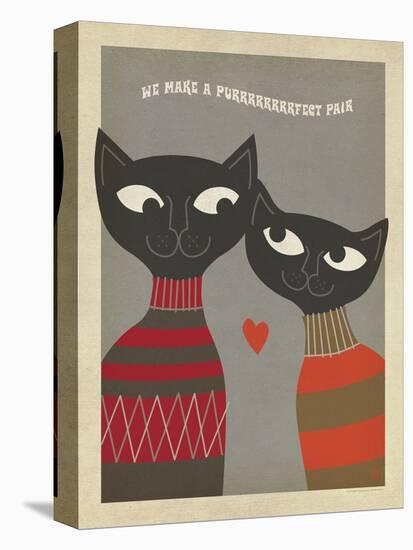 Cats Purrfect Pair-Anderson Design Group-Stretched Canvas