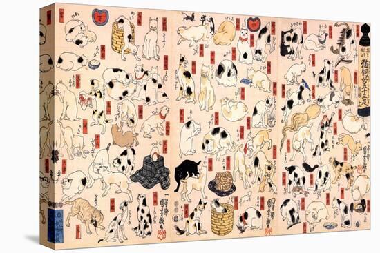 Cats Suggested as the Fifty Three Stations of the Tokaido-Kuniyoshi Utagawa-Premier Image Canvas