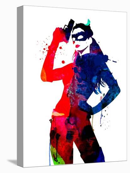 Catwoman Watercolor-Lana Feldman-Stretched Canvas