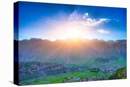 Caucasus Mountains in Georgia. Beautiful Landscape in Kazbeki Region in Georgia-goinyk-Premier Image Canvas